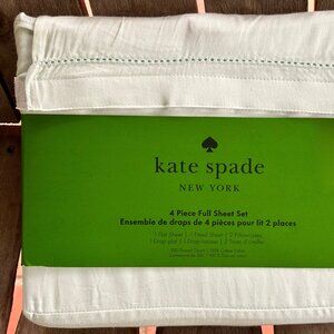 Kate Spade Full Size Pale Green Cotton Sheet Set Light Green (PALE BLUE)